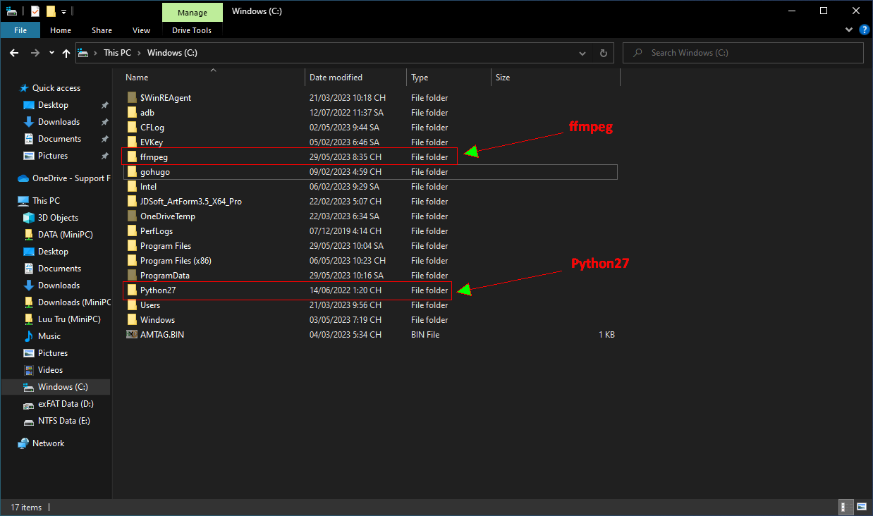 python27 + ffmpeg