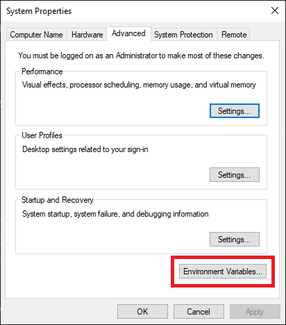 Add System Varible
