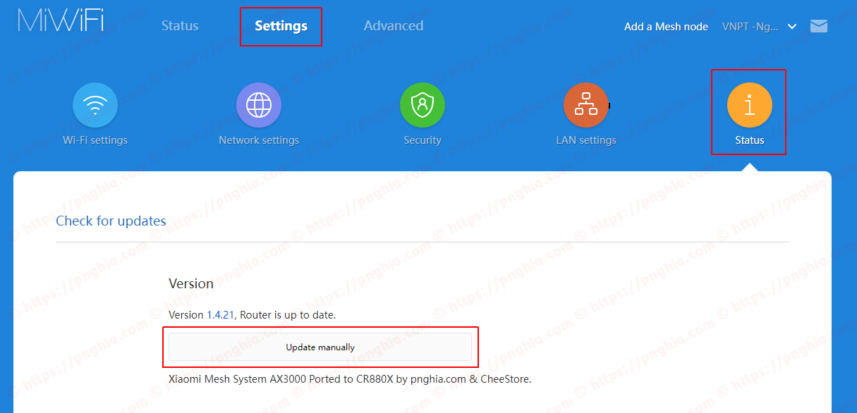 MiWiFi downgrade 0