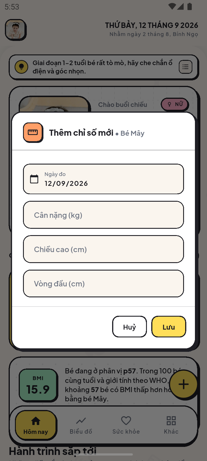 Dialog Add Measurement